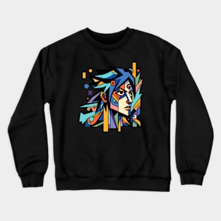 Portrait of Red Eye Kid Crewneck Sweatshirt